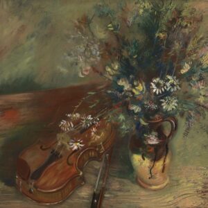 Painting "Still Life with Violin and Flowers"